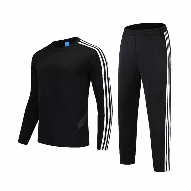 Sports Suit Mens Slim Round Neck Casual Running Two-piece Suit