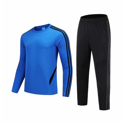 Sports Suit Mens Slim Round Neck Casual Running Two-piece Suit