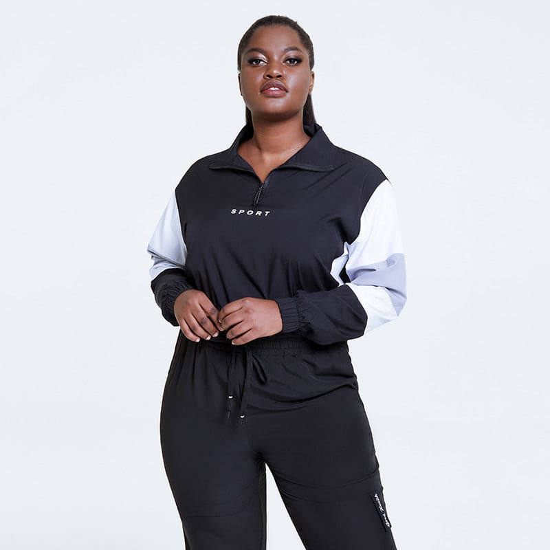 Loose Sports Long-sleeved Top and pants set