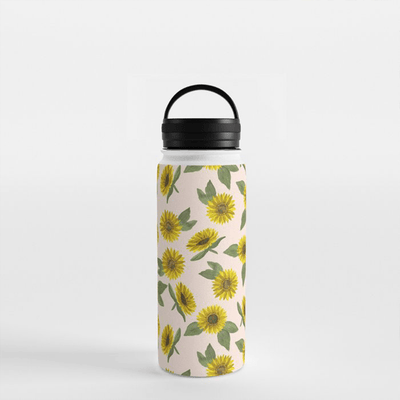 Sunflower Handle Lid Water Bottle